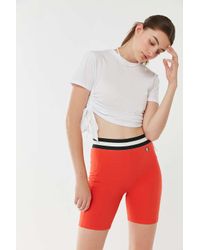 red champion biker shorts