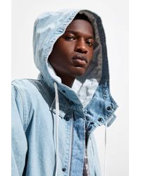 denim fishtail parka