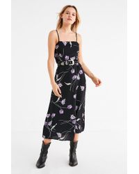 dark floral midi dress urban
