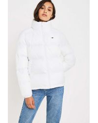 tommy hilfiger puffer jacket white
