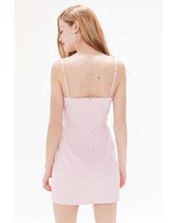 tahoe gingham stretch mini dress