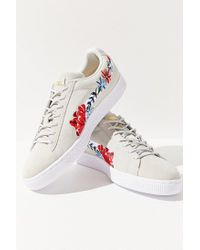 puma basket heart hyper embroidered sneaker