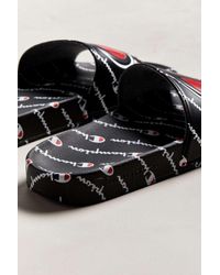 champion monogram slide sandal