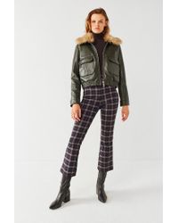 uo lola plaid kick flare pant