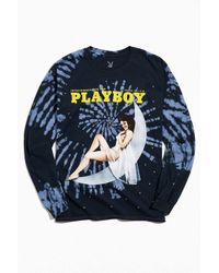 Urban Outfitters Cotton Playboy Retro Tie-dye Long Sleeve Tee in Blue for  Men - Lyst