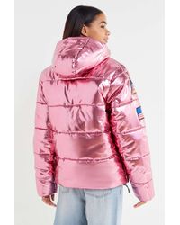 champion puffer jacket pink