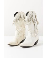 White cowboy boots with tassels clearance