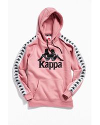 Kappa Cotton 222 Banda Hurtado Pullover Hoodie, Grey Black for Men - Lyst