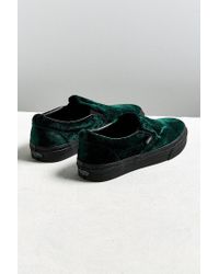 Vans Vans Classic Slip-on Green Velvet Sneaker for Men - Lyst