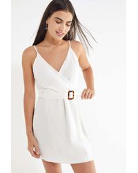 urban outfitters white linen dress