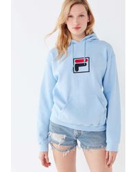 blue fila hoodie women's
