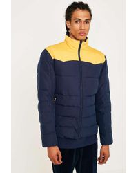 wrangler blue & yellow padded jacket