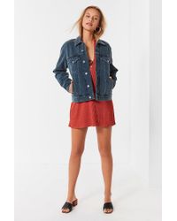 Urban Outfitters Uo Jane O Ring Halter Mini Dress In Rust Red Lyst