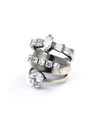 Iosselliani | White Eclipse Memento Stacked Ring Triple Crystal | Lyst