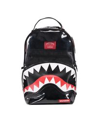 sprayground black shark backpack