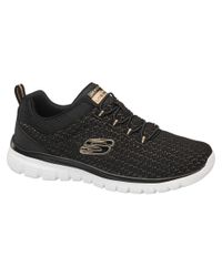 Skechers Zwarte Sneaker Memory Foam in het Metallic - Lyst