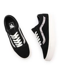 Zapatillas De Ante Con Estampado De Piel De Serpiente Old Skool Vans de  color Negro | Lyst