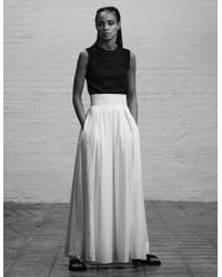 Varana Long Cotton Roma Skirt - White