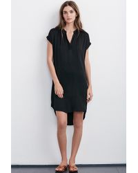 Velvet By Graham & Spencer Black Brie Satin Dress