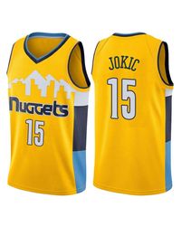 Sheshow Denver Nuggets Nikola Jokic Jersey in Yellow for Men | Lyst