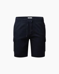 Onia Stretch Linen Pull-on Cargo Short - Blue
