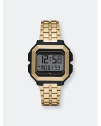 PUMA 2 45mm Stainless Steel & Silicone Watch in Black for Men | Lyst