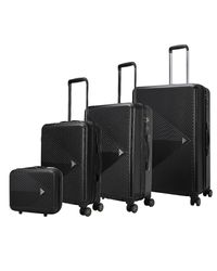 MKF Collection by Mia K Mykonos Luggage Trolley Bag Set in Black