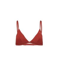 PUMA Triangle Ribbed Bikini Top - Red
