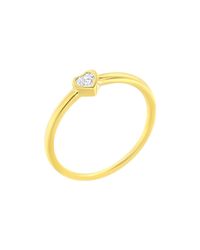 Haus of Brilliance 14k Yellow Gold Plated .925 Sterling Silver Miracle Set Diamond Accent Heart Shaped Promise Ring - White