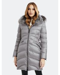 Dawn Levy Luna Fox Fur-trim Walker Coat 