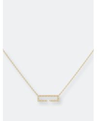 LuvMyJewelry Swing Rectangle Diamond Necklace - White