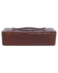 Hermès Vintage Brown Crocodile Home Decor