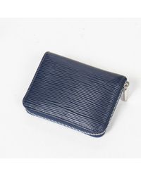 Louis Vuitton Zippy Leather Wallet in Blue - Lyst