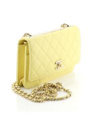 Chanel Yellow Leather Handbag