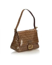Fendi Baguette Brown Cloth