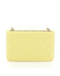 Chanel Yellow Leder Cross Body Tashe
