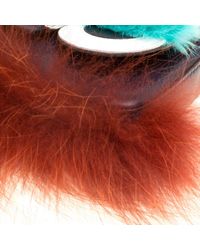 Fendi Blue Multicolour Leather Clutch Bag