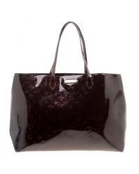 Louis Vuitton Burgundy Patent Leather Handbag in Black - Lyst