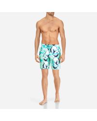 Vilebrequin Blue Men Stretch Swimtrunks Magic Whales for men