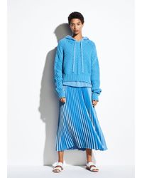 Vince Blue Pleated Cami Dress