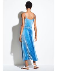Vince Blue Pleated Cami Dress