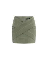Balmain Green Short Skirt