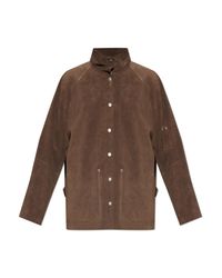 Studio Nicholson Brown 'Dash' Leather Jacket