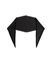 Ferragamo Black Asymmetric Scarf With Monogram for men