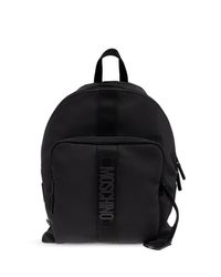 Moschino Black Backpack With Logo for men