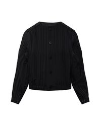 Pleats Please Issey Miyake Black Pleated Jacket