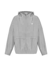 New Balance Gray Lightweight Jacket With Logo for men