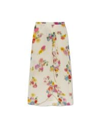 Isabel Marant White Silk Skirt "Vanille"