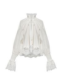 Zimmermann White Oversize Lace Top