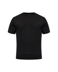 Brioni Black Crew Neck T-Shirt for men
